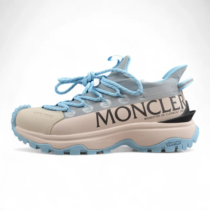 Moncler Low-Top Trailgrip Lite 2 Sneakers with Mountain Laces Light Blue