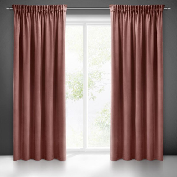 Zasłona na taśmie Pierre Cardin SIBEL 140x270 ciemnoróżowa