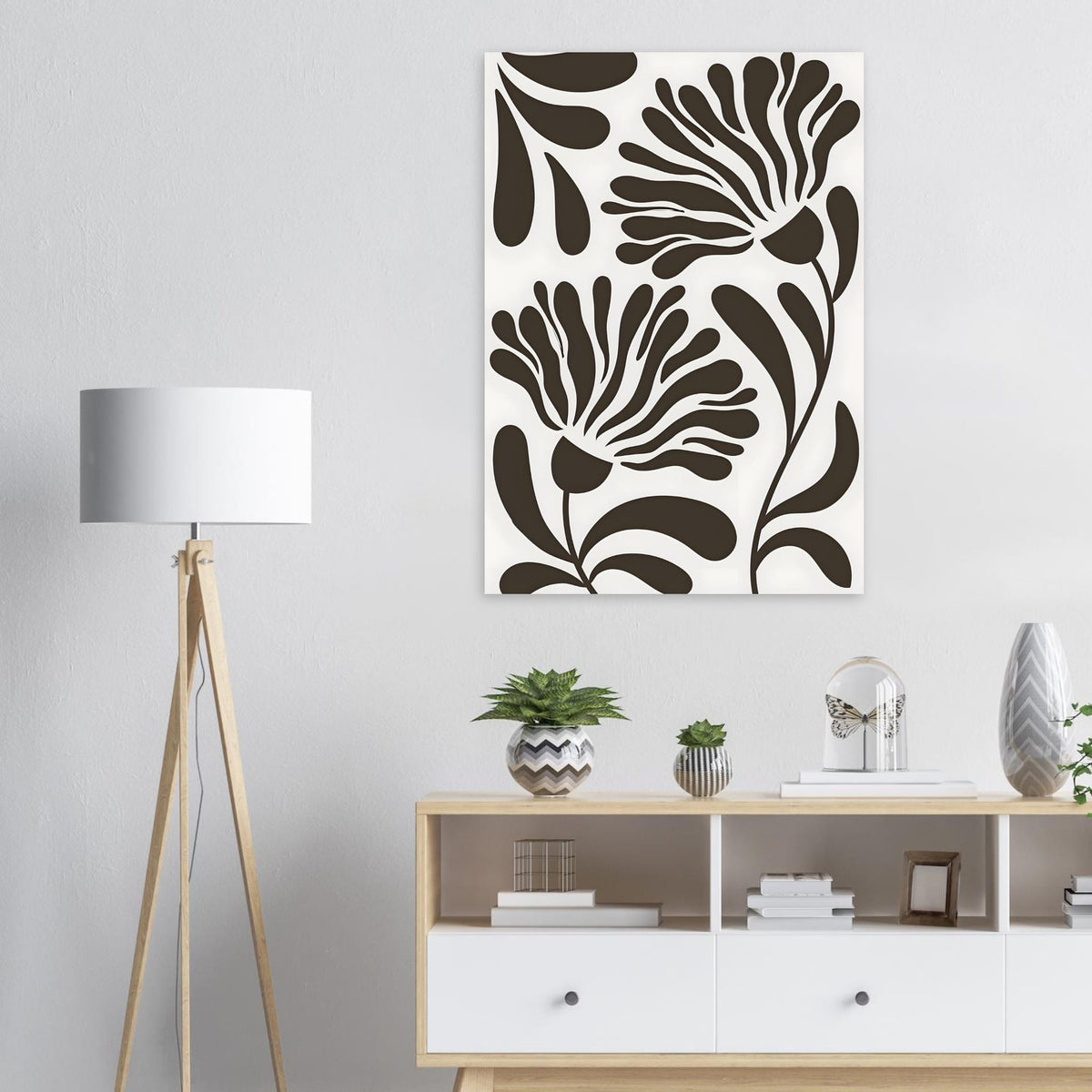 Artfulprints Poster Matisse – Wildflower line  - 70x100 cm - Zwart / Wit