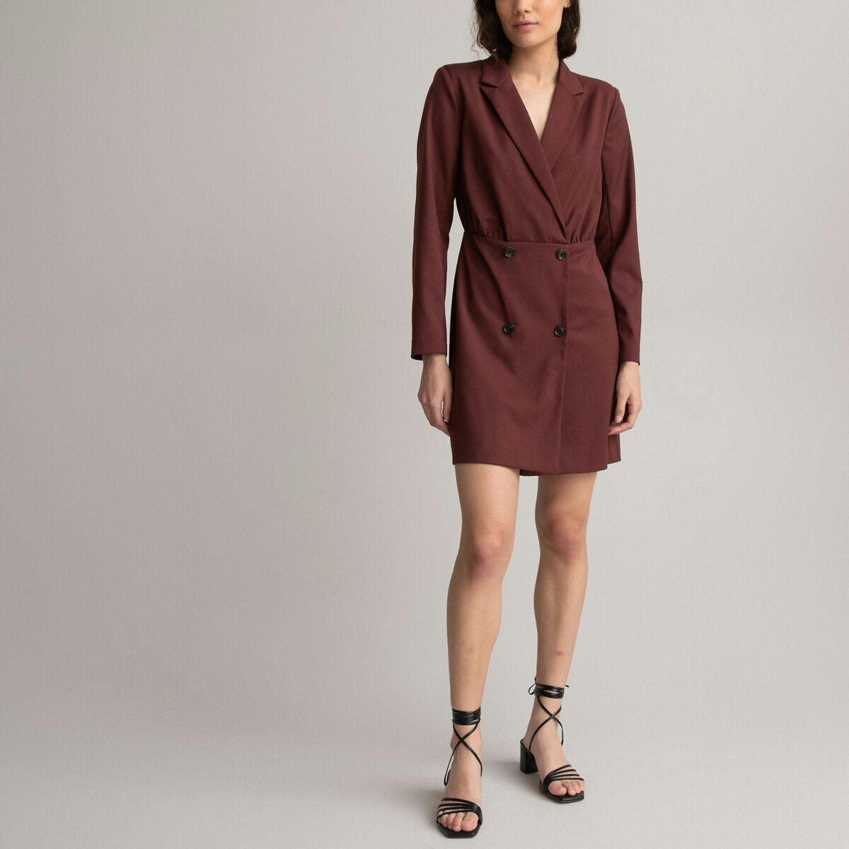 Robe blazer courte, manches longues