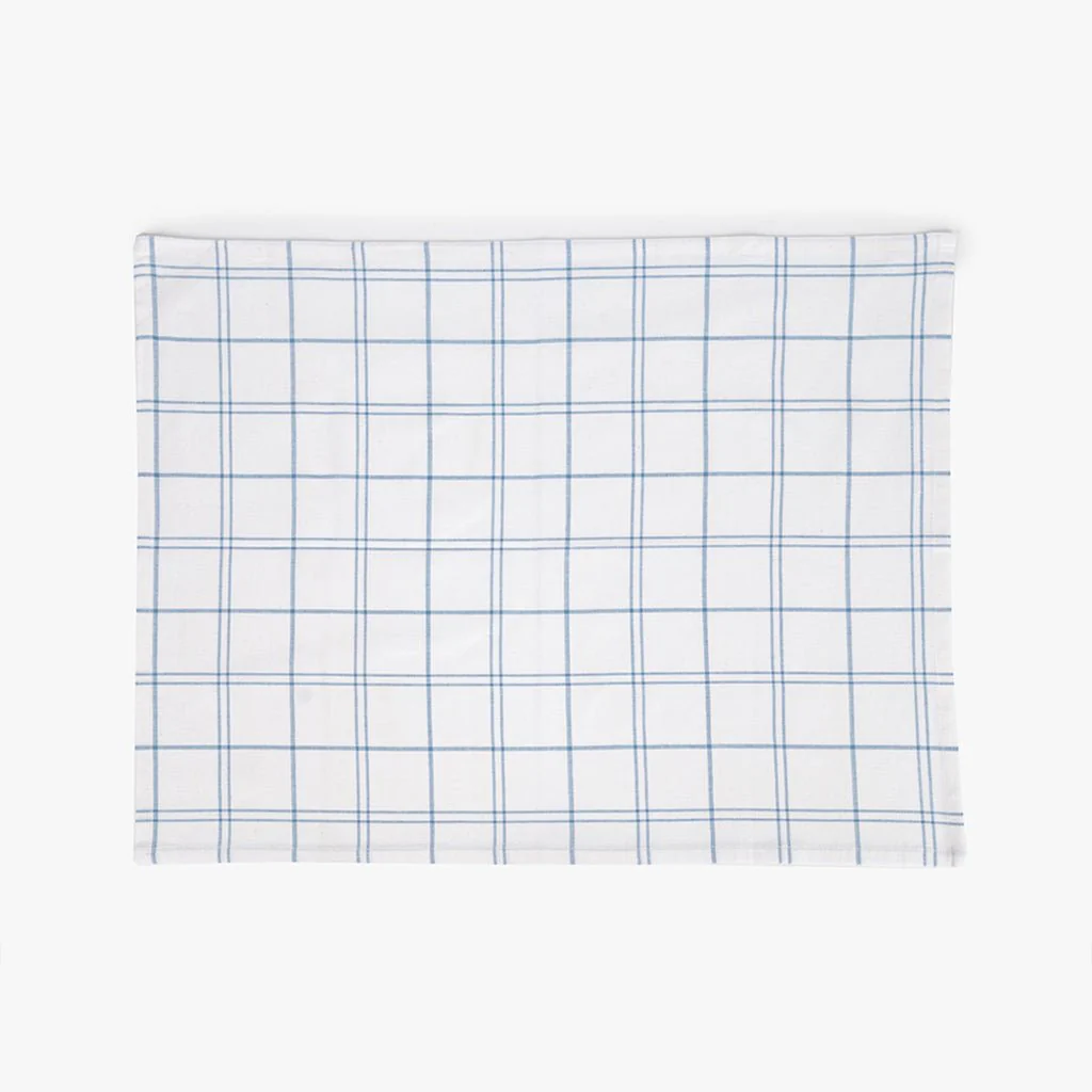 Conjunto de dois panos de Cozinha Xadrez Azul e Branco EVERYDAY