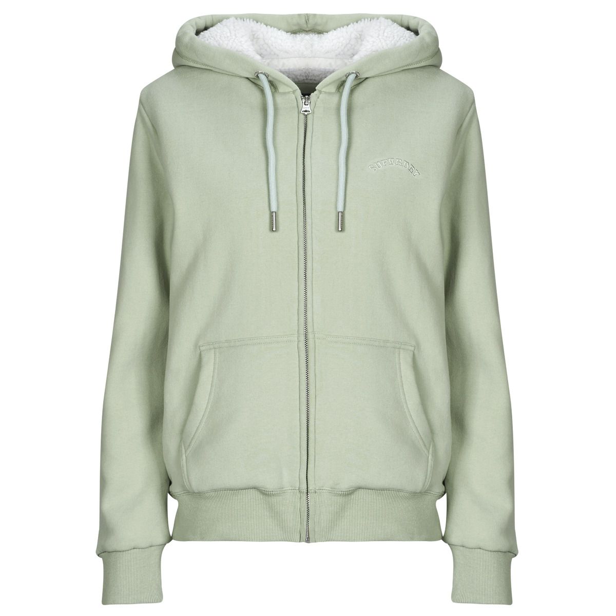 Superdry - BORG LINED ZIPHOOD - Green