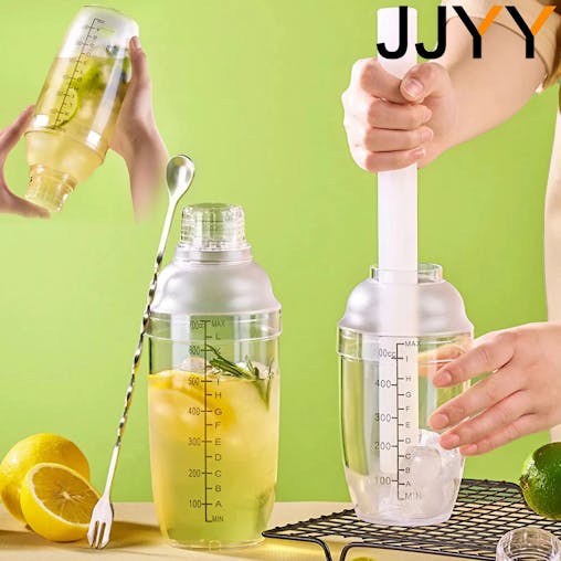 NNEOBA Transparent Cocktail Shaker for Bartender Bar Tools