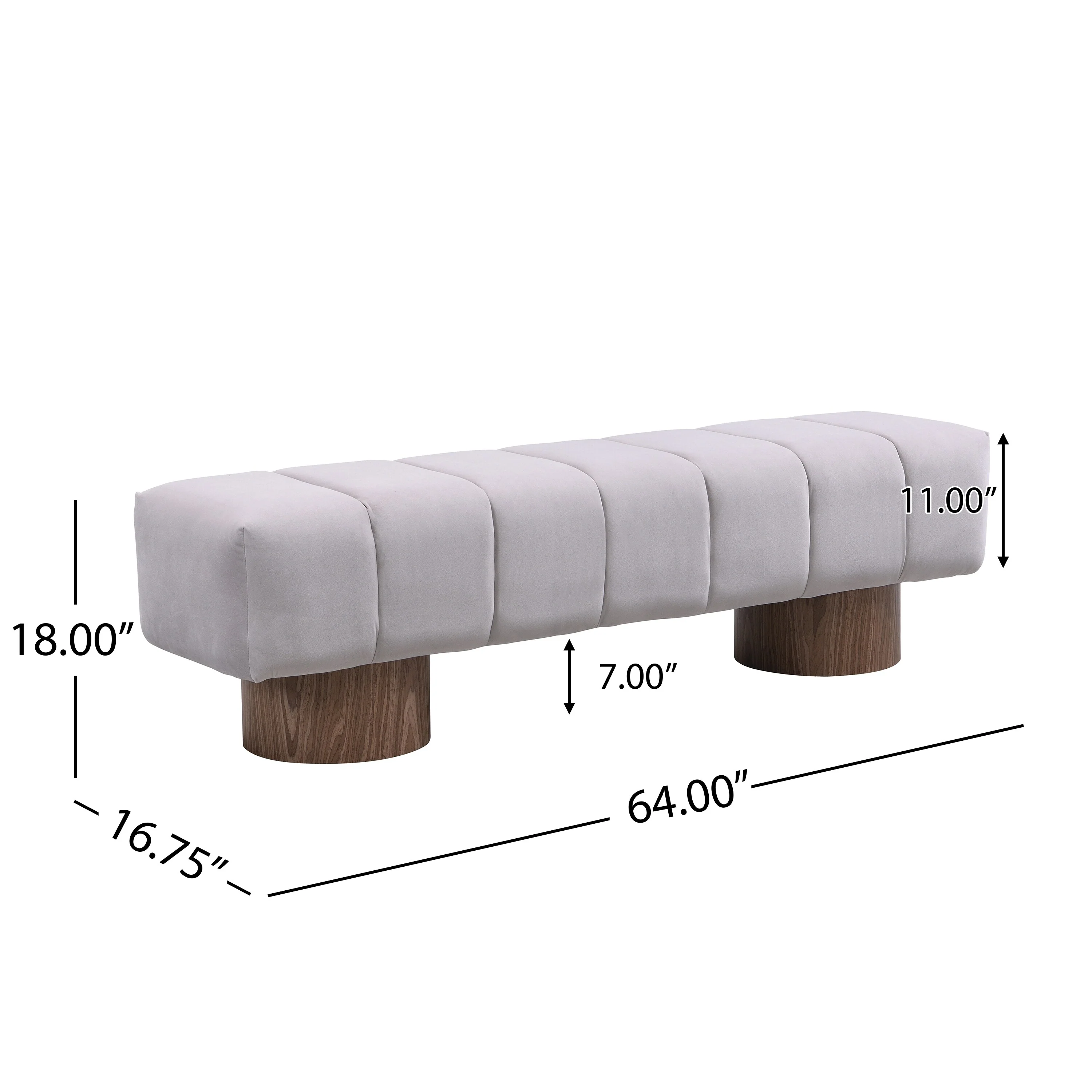 Modern Bench with Tufted Cushionon,Space-Saving Solution for Apartments