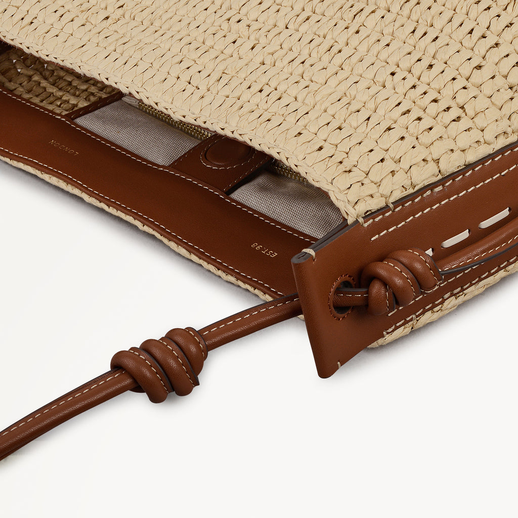 The Camden - Raffia - Medium Open Top Shoulder