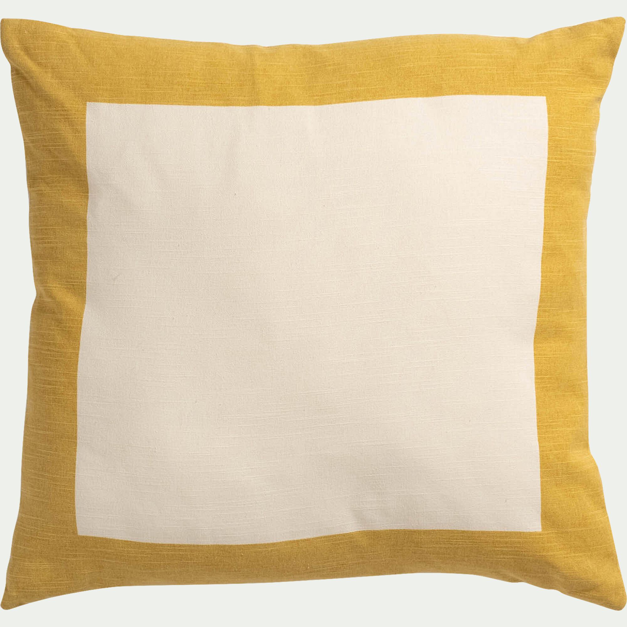 SUZON - Housse de coussin en coton 45x45cm - jaune