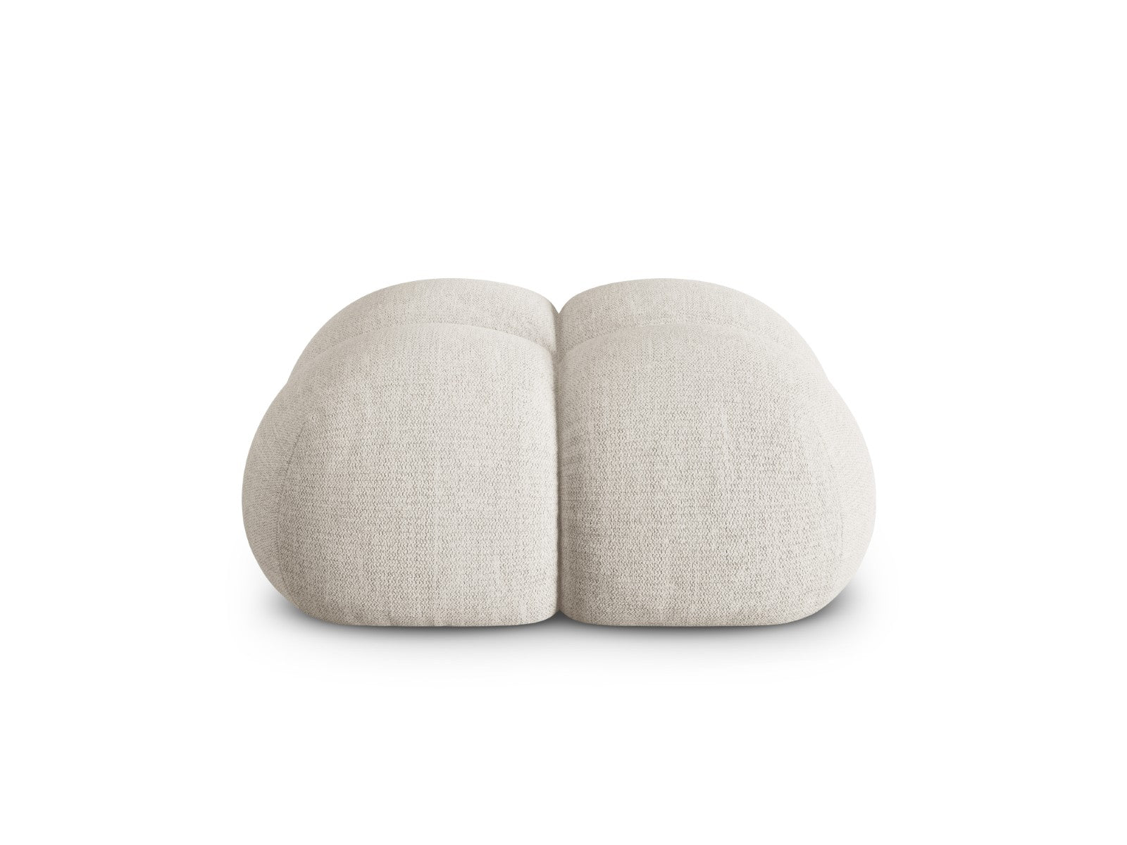 Cosmopolitan Design Poef Loretto structurele stof beige - 90x90x40cm