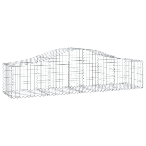 NNEVL Arched Gabion Baskets 5 pcs 200x50x40/60 cm Galvanised Iron