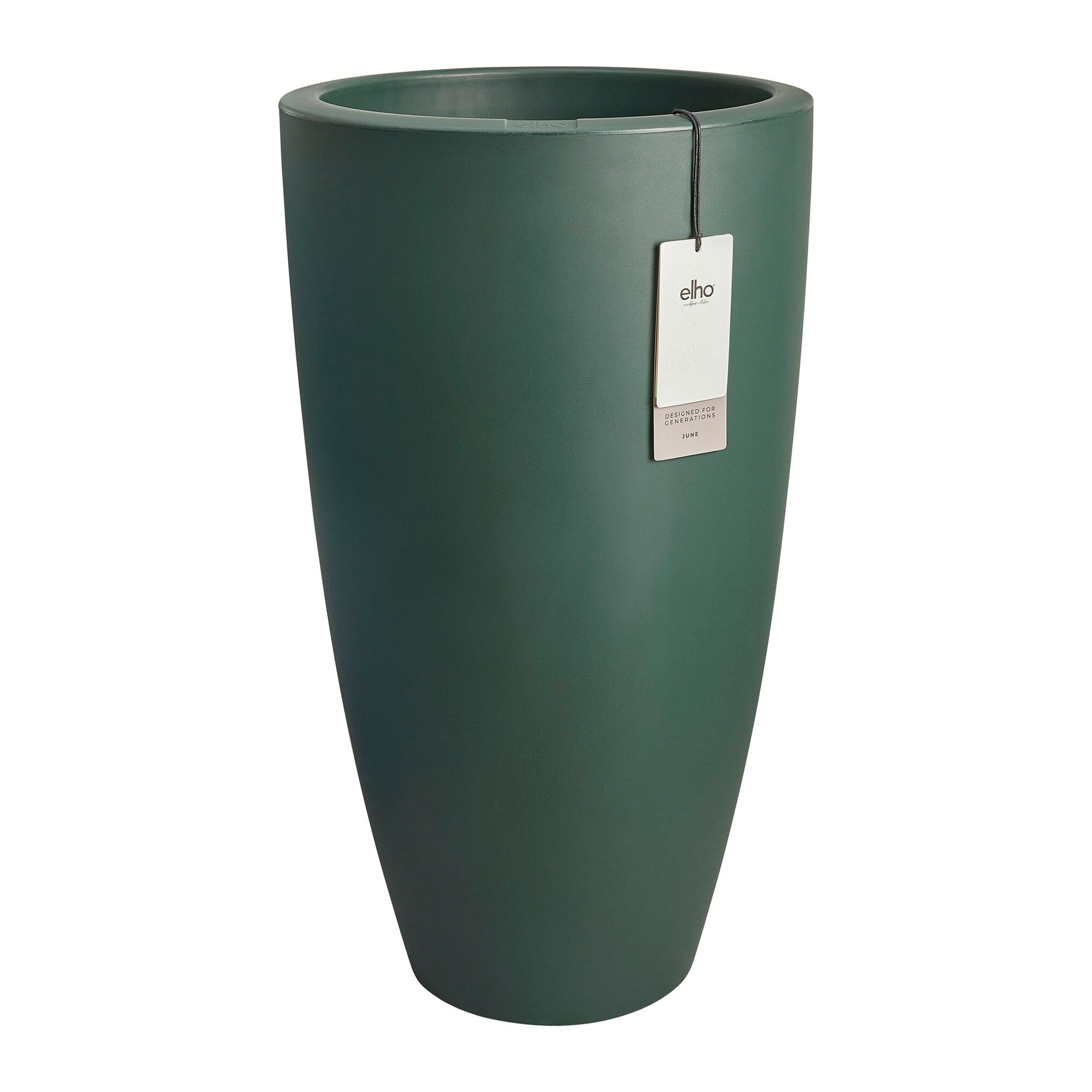 Elho June Round High 40 - Groen - Ø 39 x H 70 cm - Binnen en Buiten -