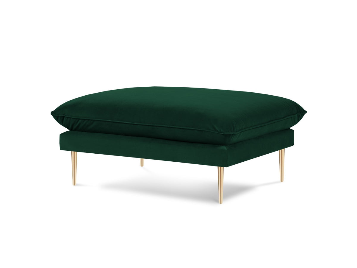 Cosmopolitan Design Poef Vienna flueel, flessengroen - 73x93x43cm