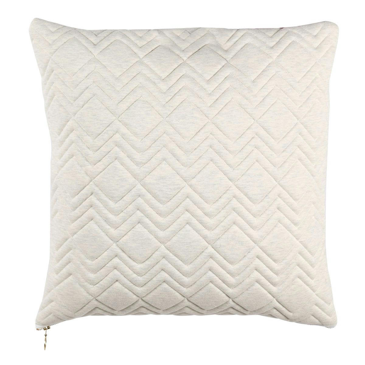 NEO - Coussin en coton vert et blanc à motifs géométriques 45 x 45 cm