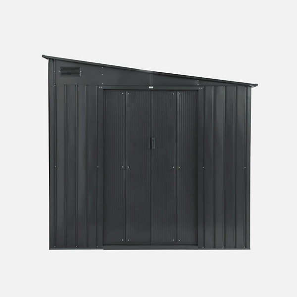 Abri de jardin acier 5.5m² avec kit d'ancrage anthracite L 212.5 x l 258 x H 195cm - Lome
