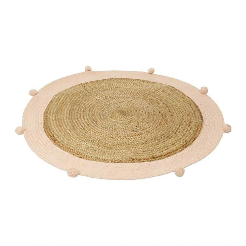 - Tapis jute Rose