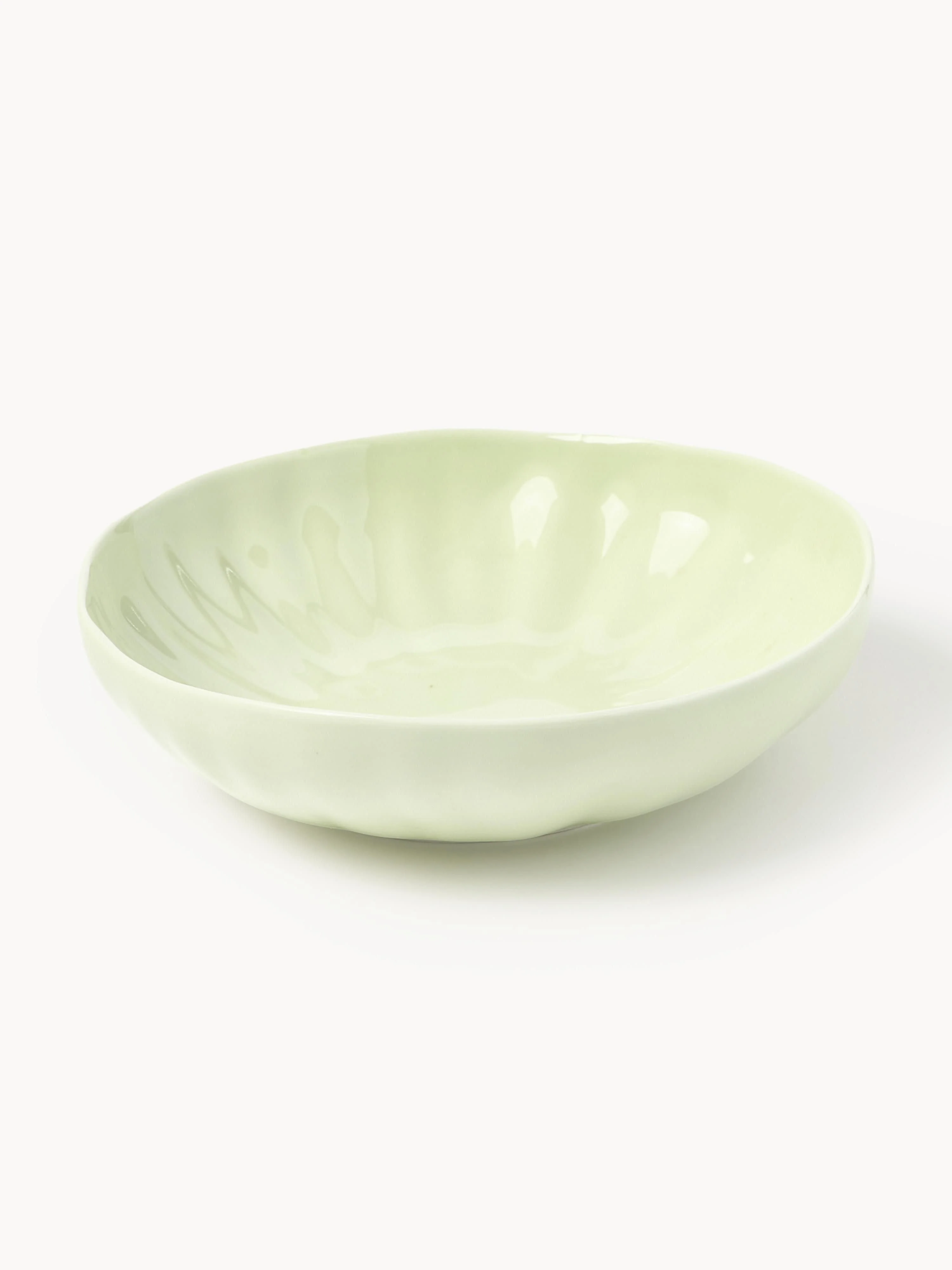 Porzellan-Suppenteller Sali mit Relief, 4er-Set