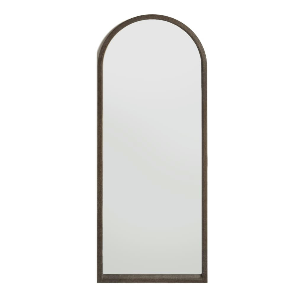 KATIA - Miroir sur pied en forme d’arc en couleur marron vieilli
