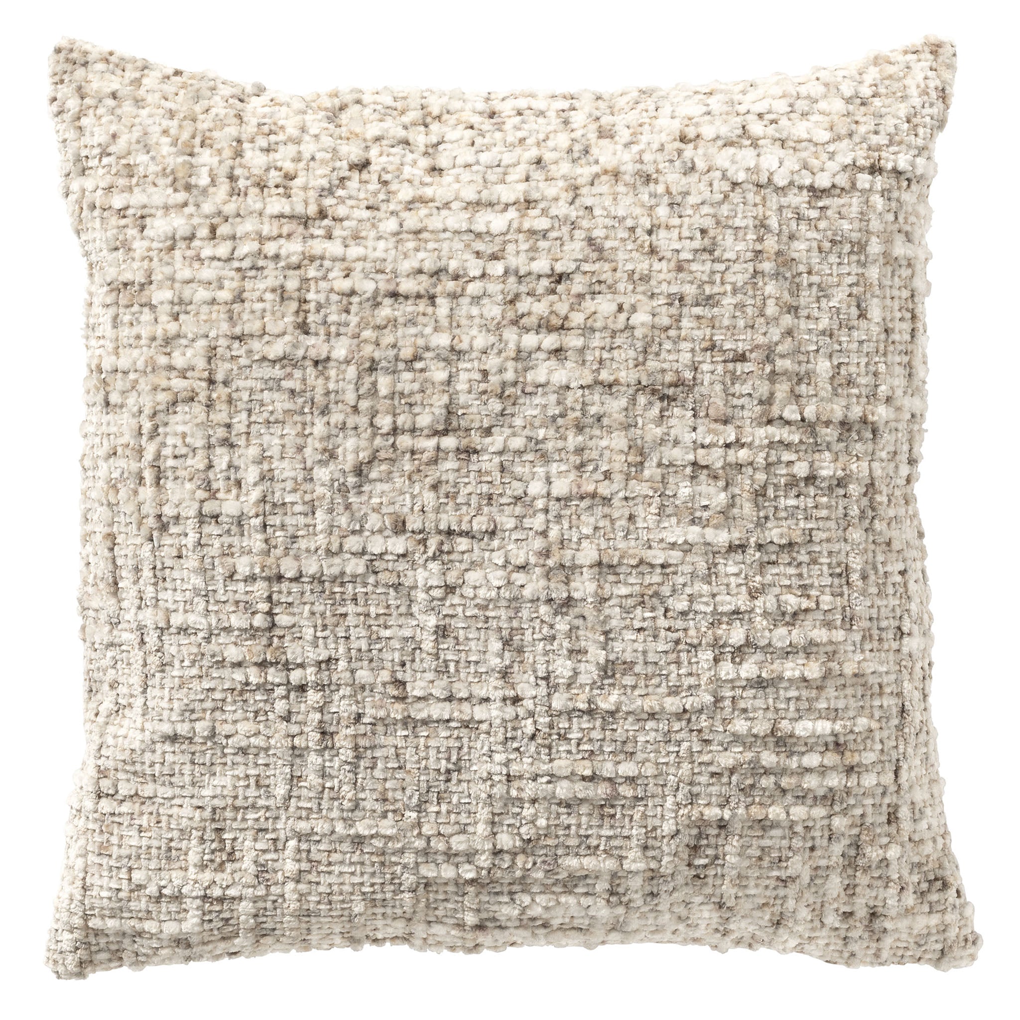 NORET - sierkussen 45x45 cm - chenille - beige