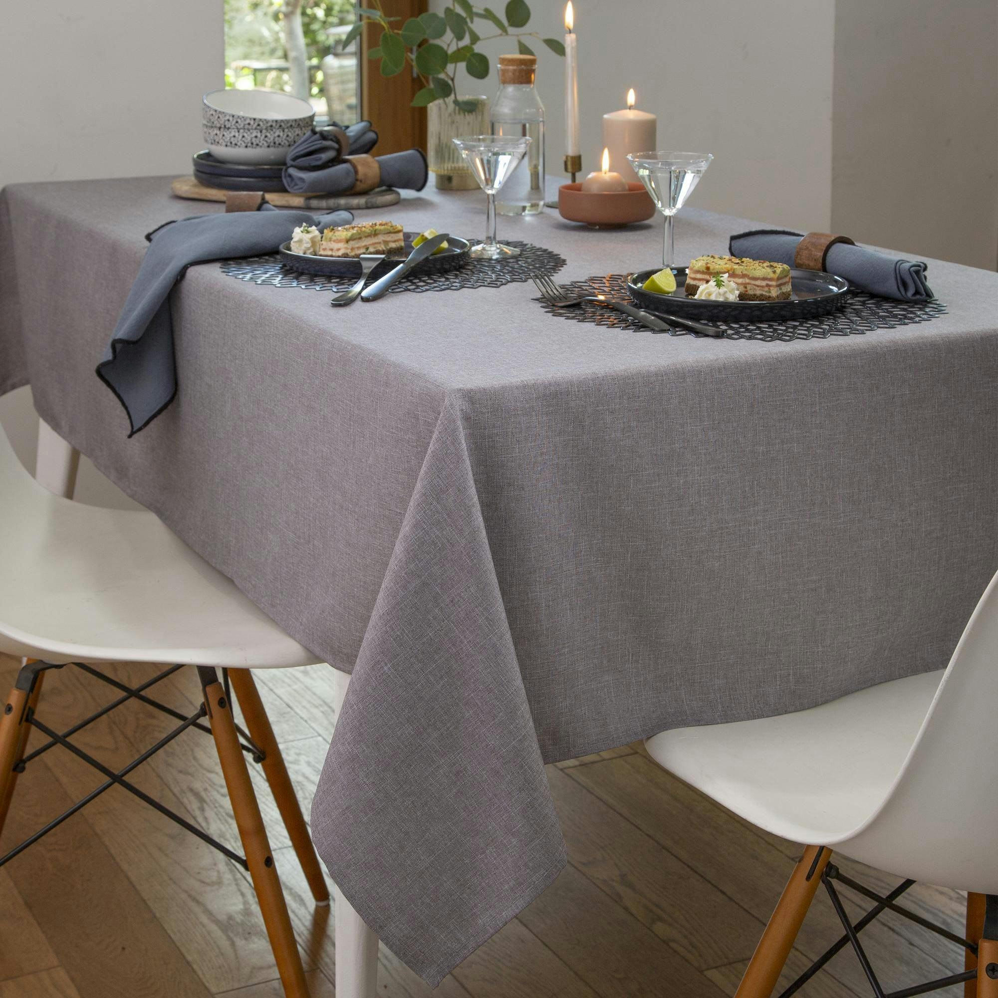 BROMENAP - Nappe 150x200 gris en polyester