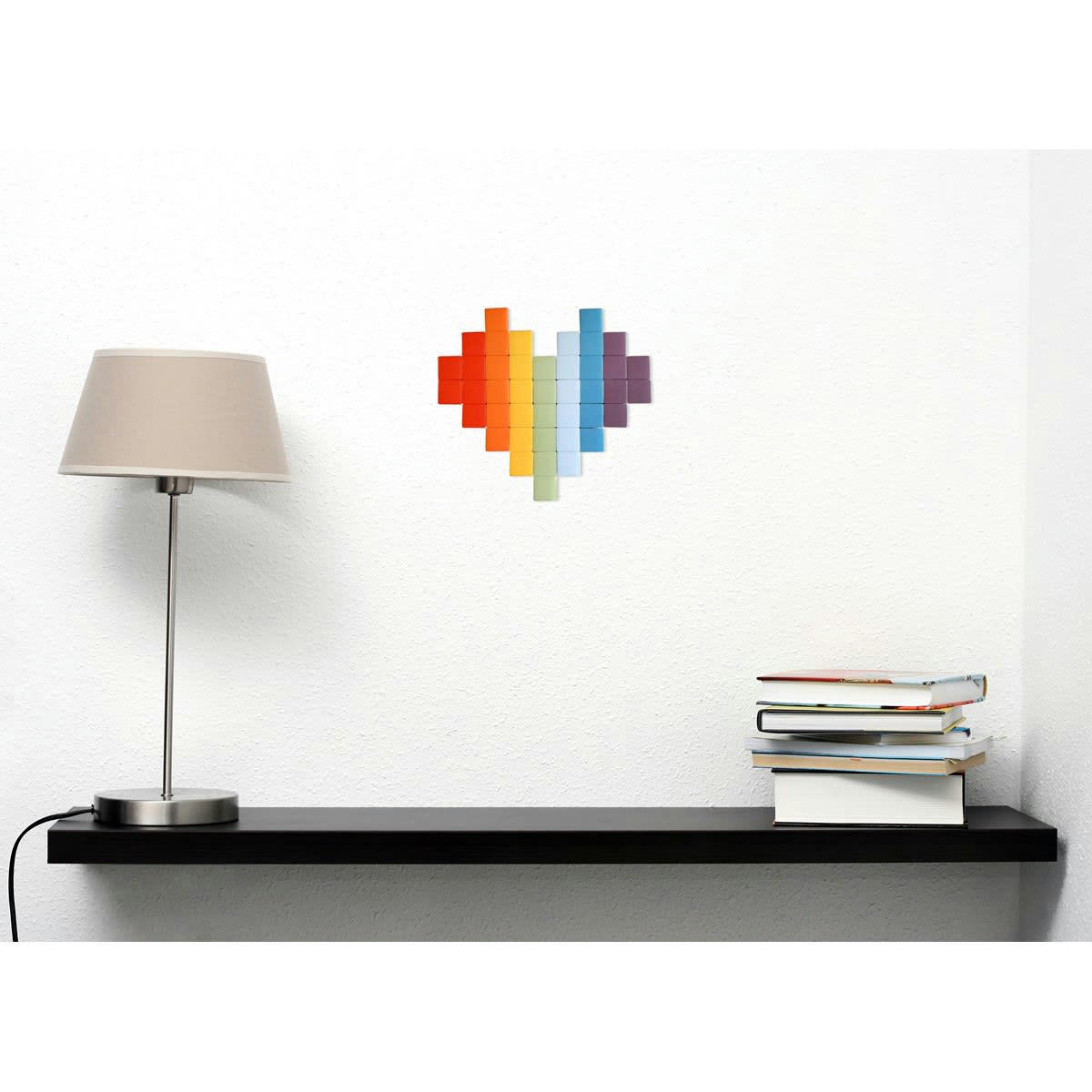 OUTDOOR COEUR - Mosaïque adhésive en verre multicolore