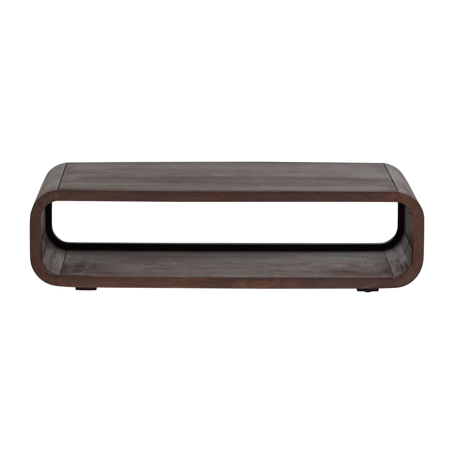 WOOOD salontafel Kinu - Mangohout - Donkerbruin - 32x120x60