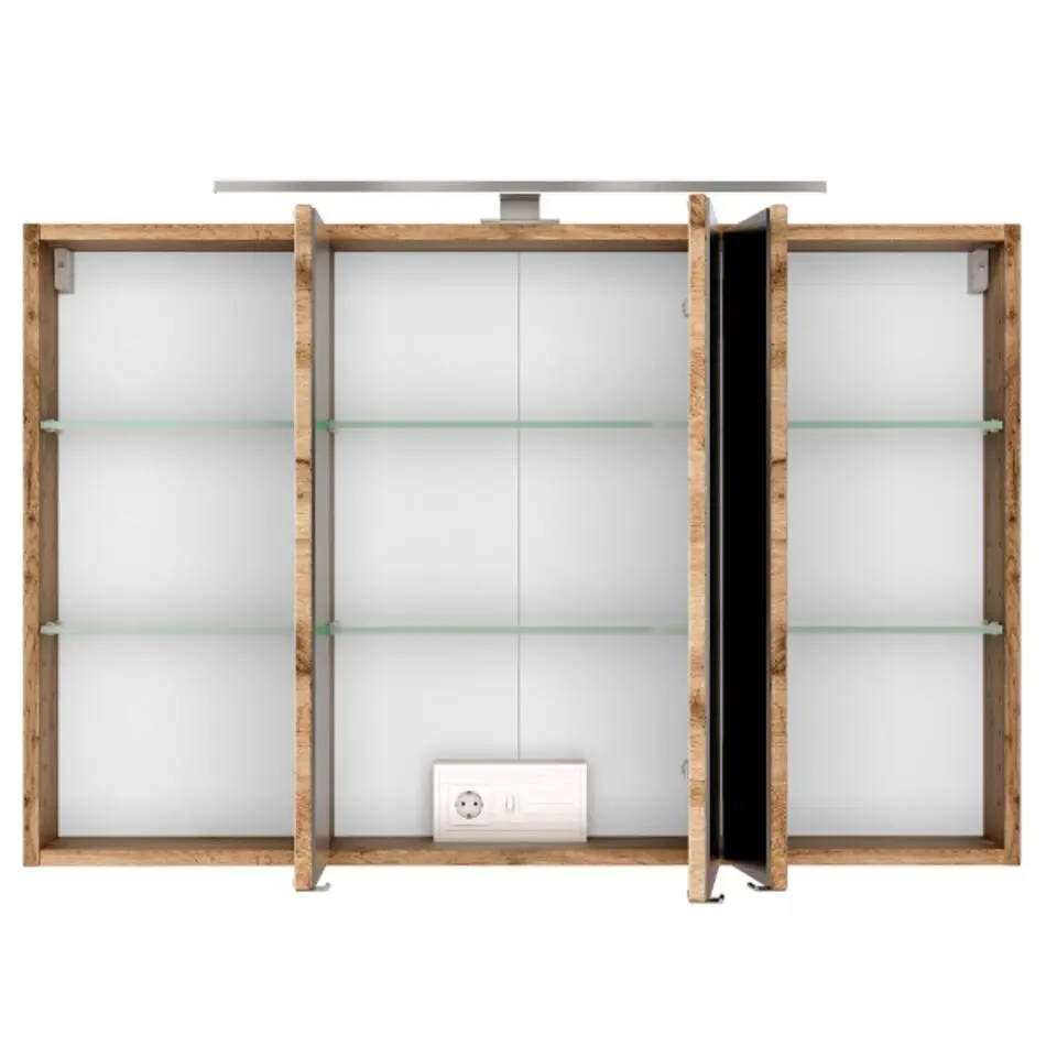 Spiegelkast Pisca 100cm 3 deuren - eik