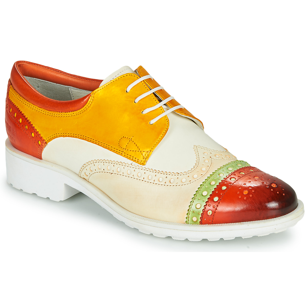 Melvin & Hamilton - AMELIE 85 - White / Yellow / Brown