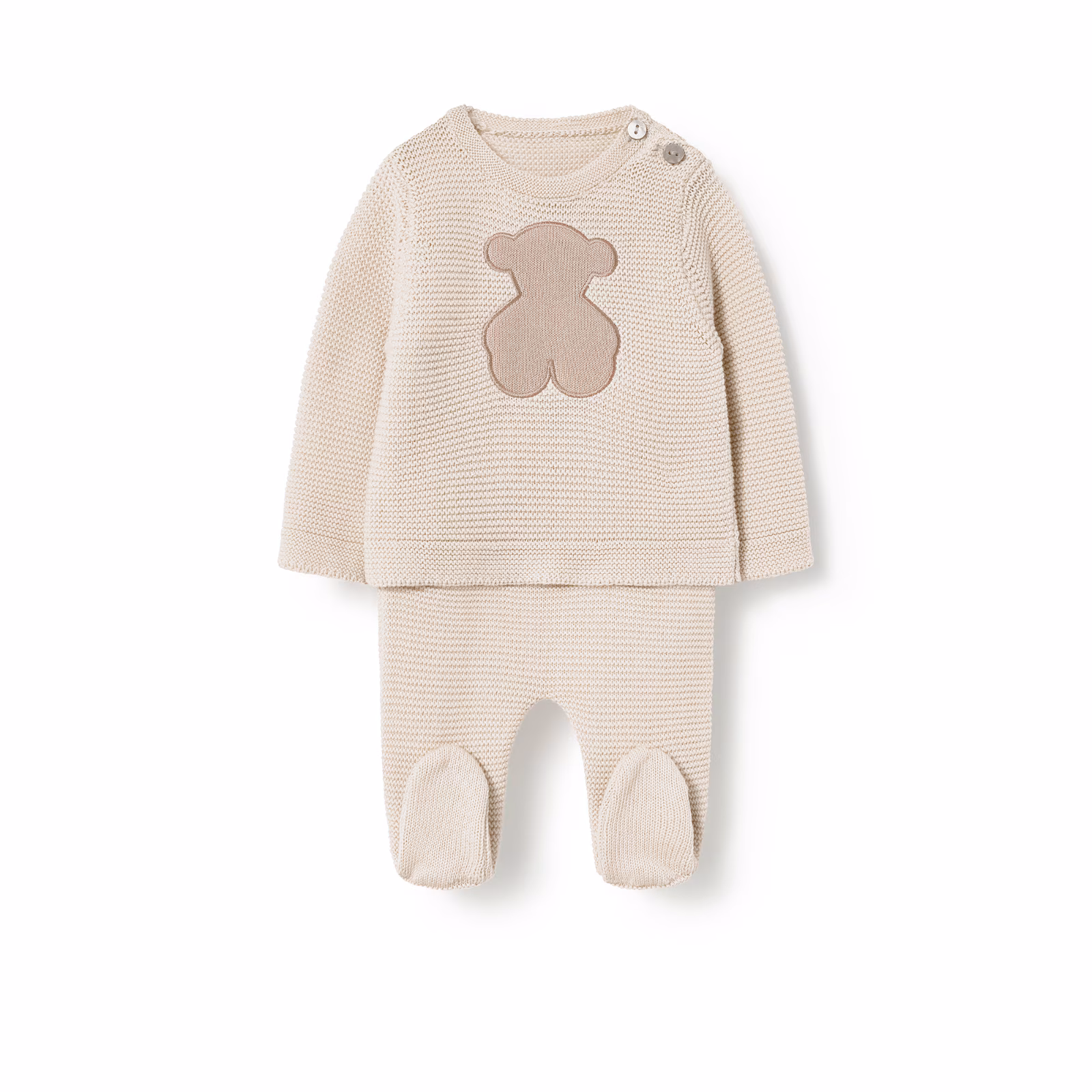 Conjunto de bebé de recién nacido Tricot crudo