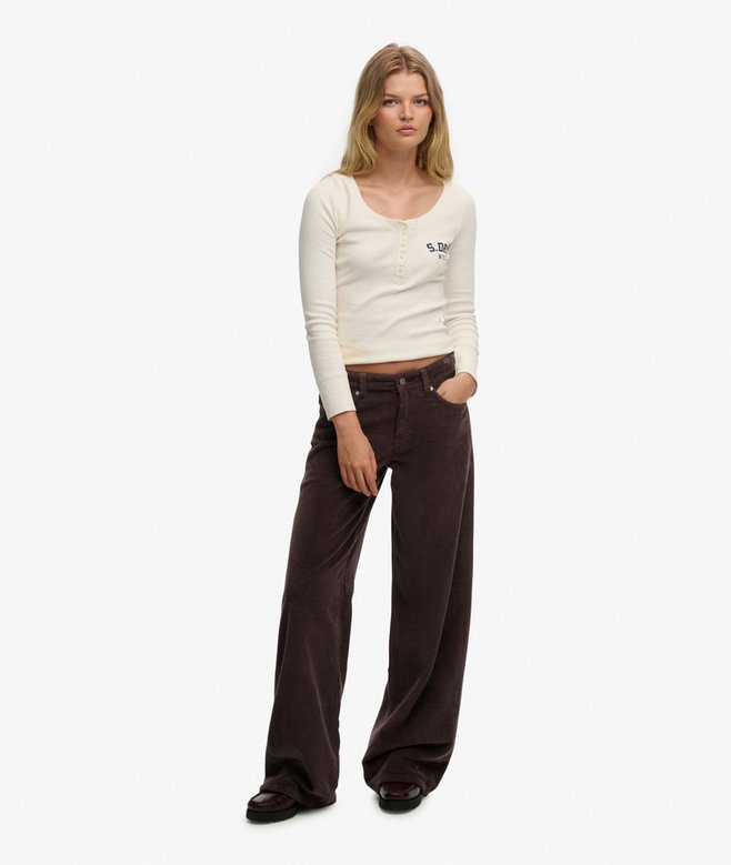 Mid Rise Baggy Jumbo Cord Pants