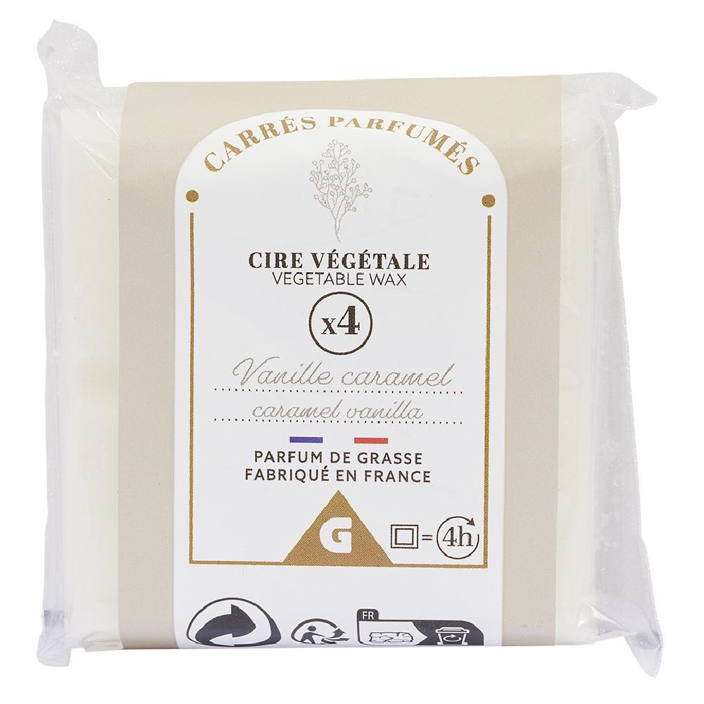 Cire parfumée blanc ivoire senteur vanille 40g x4