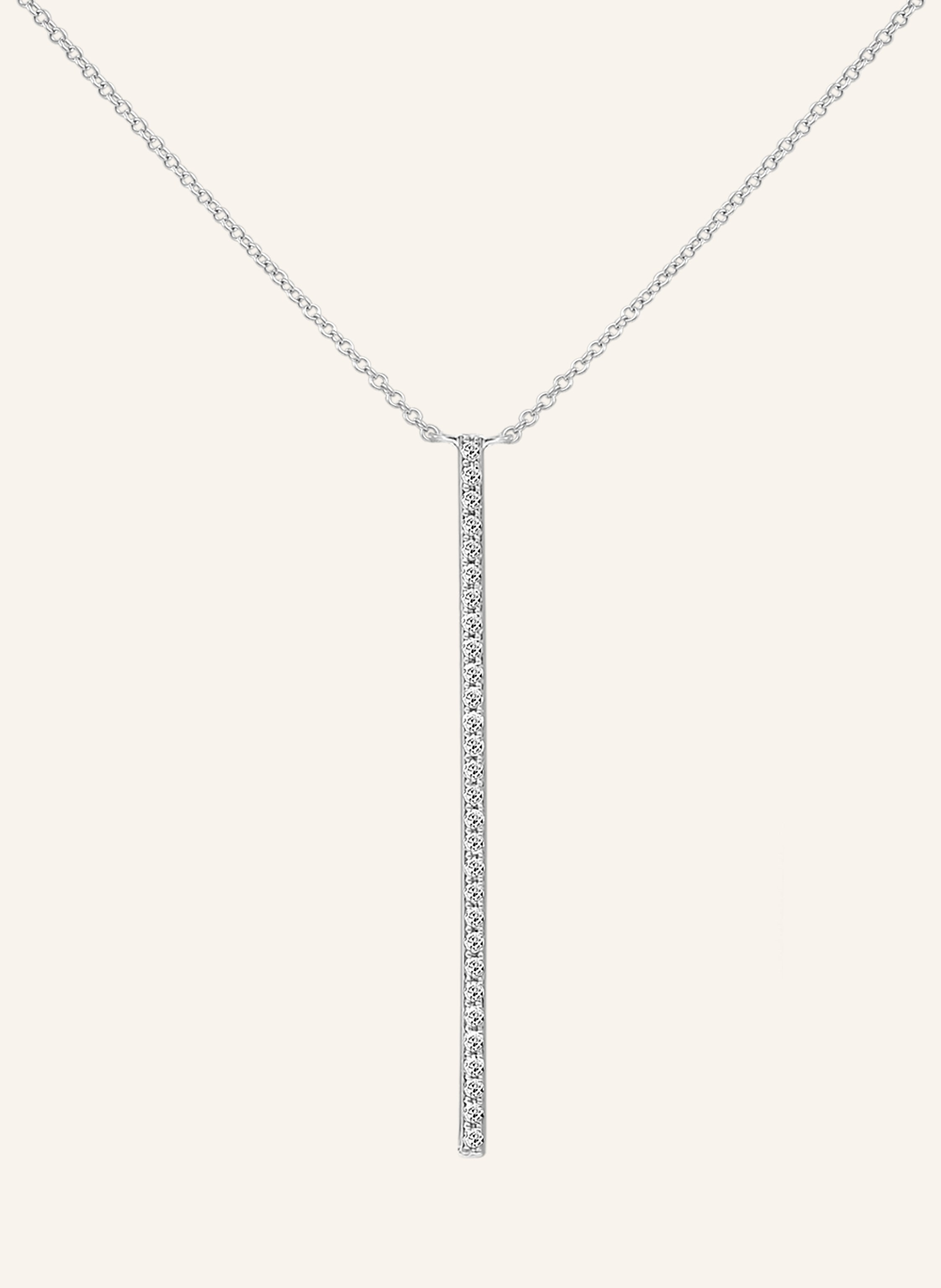 Leaf Halskette BAR aus 18 Karat Weißgold mit Diamanten