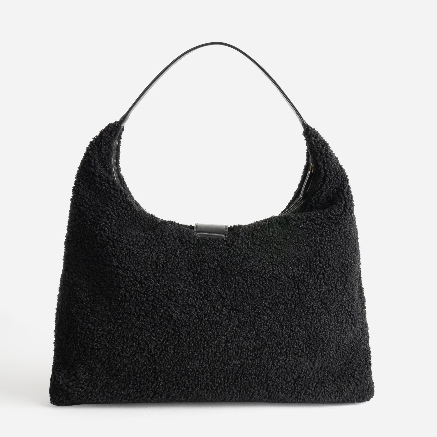 Sac à main noir sherpa