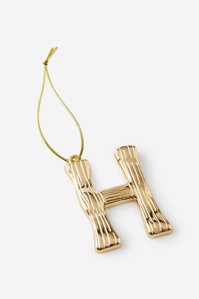Metal Alphabet Christmas Ornament