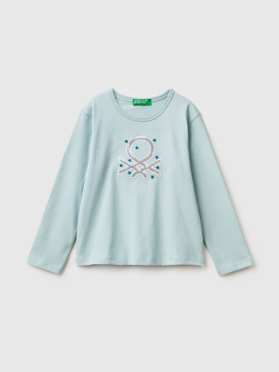 T-shirt with print and sequins