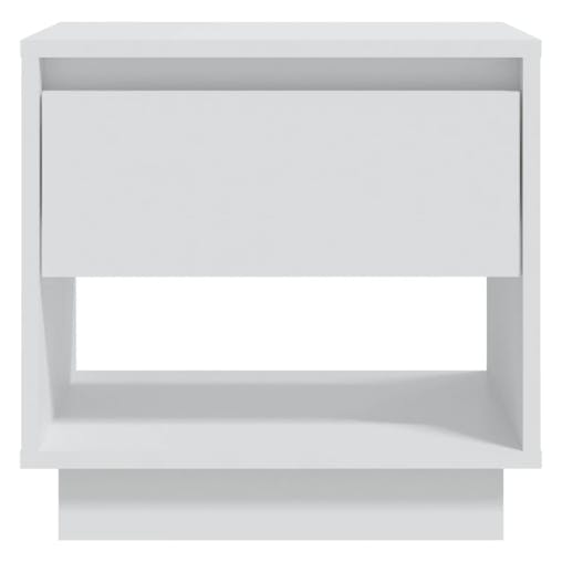 NNEVL Bedside Cabinet White 45x34x44 cm Chipboard