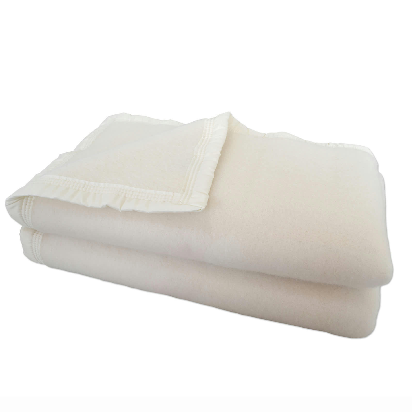 VOLTA500 - Couverture en 100% pure laine vierge 500g/m² blanc 240x260 cm