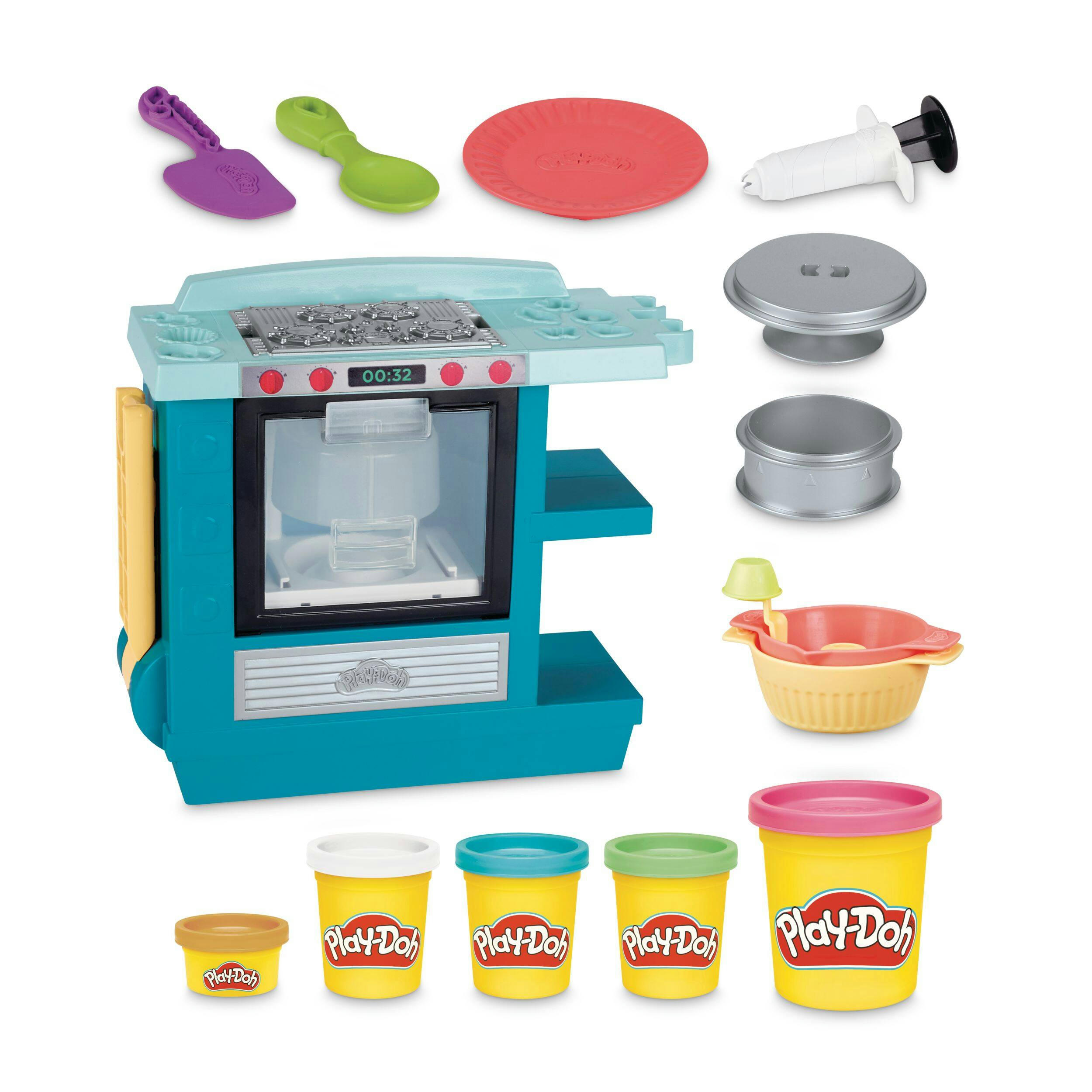 Play-Doh Kitchen Creations Cake Party Compound Playset, Non-Toxic, 10 oz, 5-pc, Ages 3+