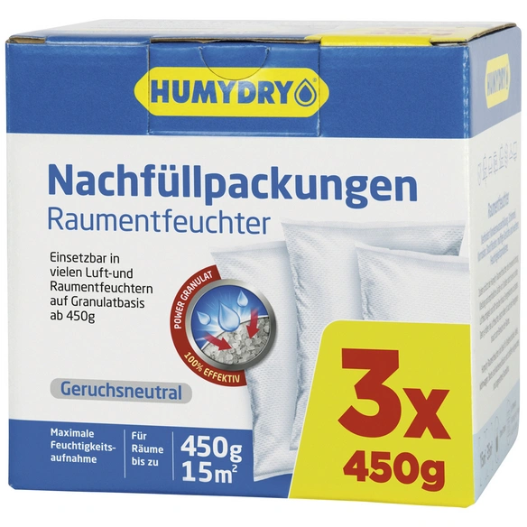 Nachfüllpaket für Luftentfeuchter, für Räume bis 15 m², 0,45 l, granulat