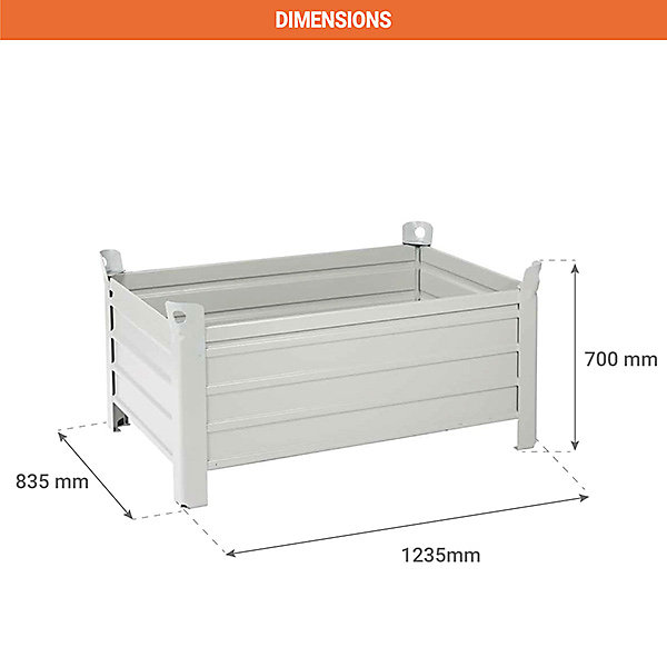 Caisse-palette métallique avec semelles - Charge max 1000kg - VP7110C