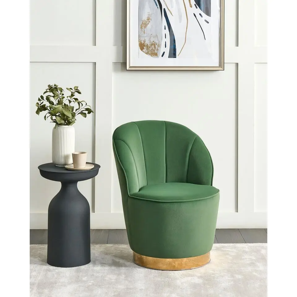 ALBY - Fauteuil - Groen - Fluweel