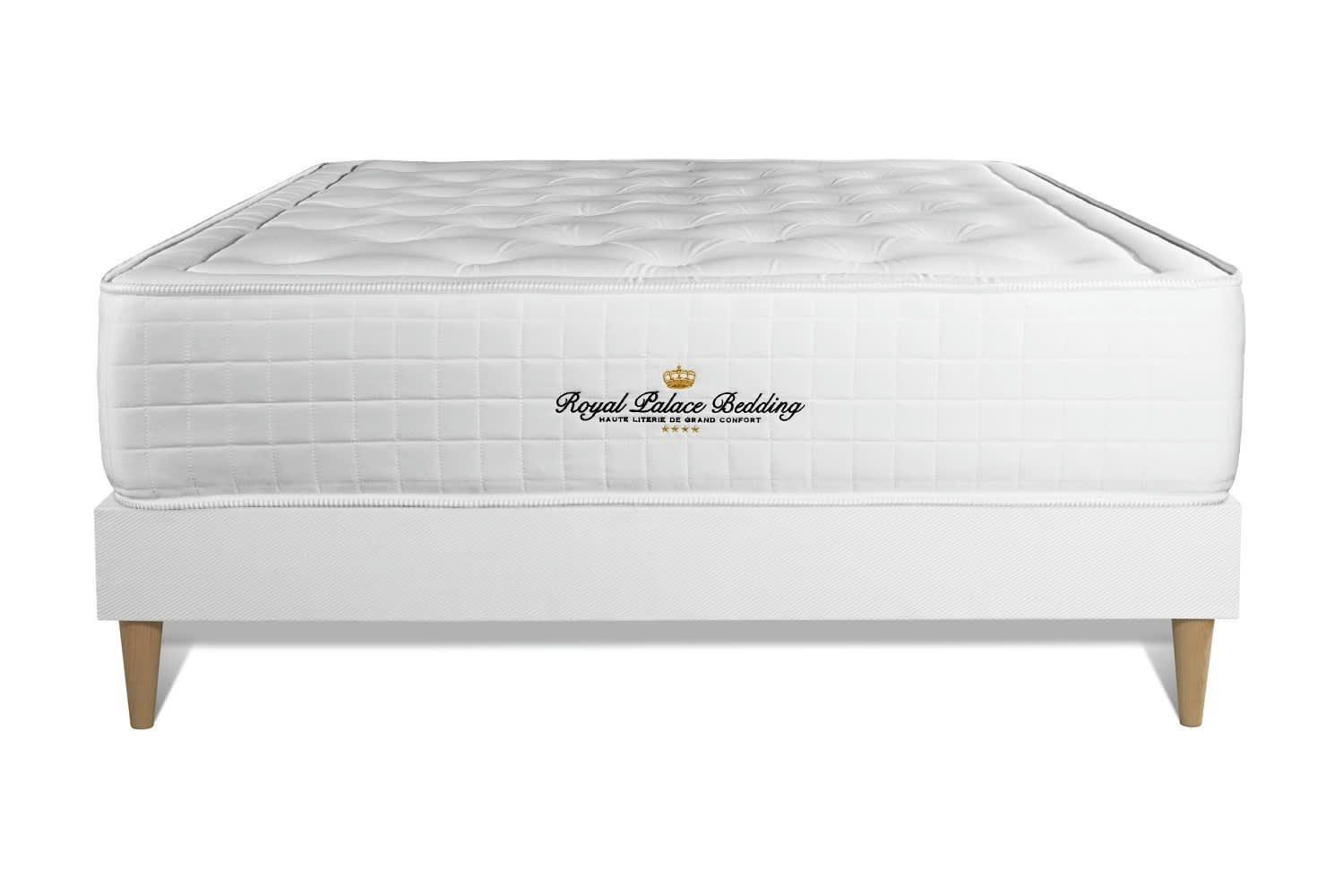 BUCKINGHAM - Pack matelas sommier kit 160x200 oreiller couette