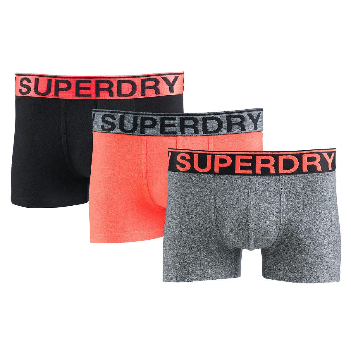 Lot de 3 boxers unis
