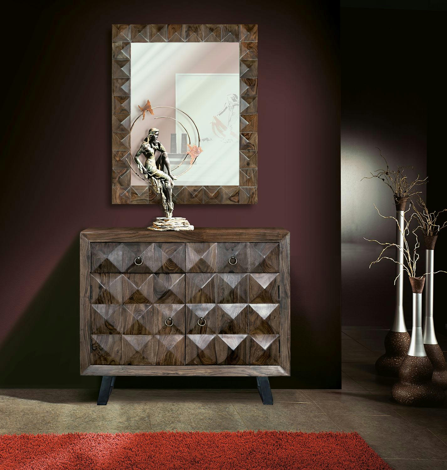 AGRA - Commode en palissandre merisier