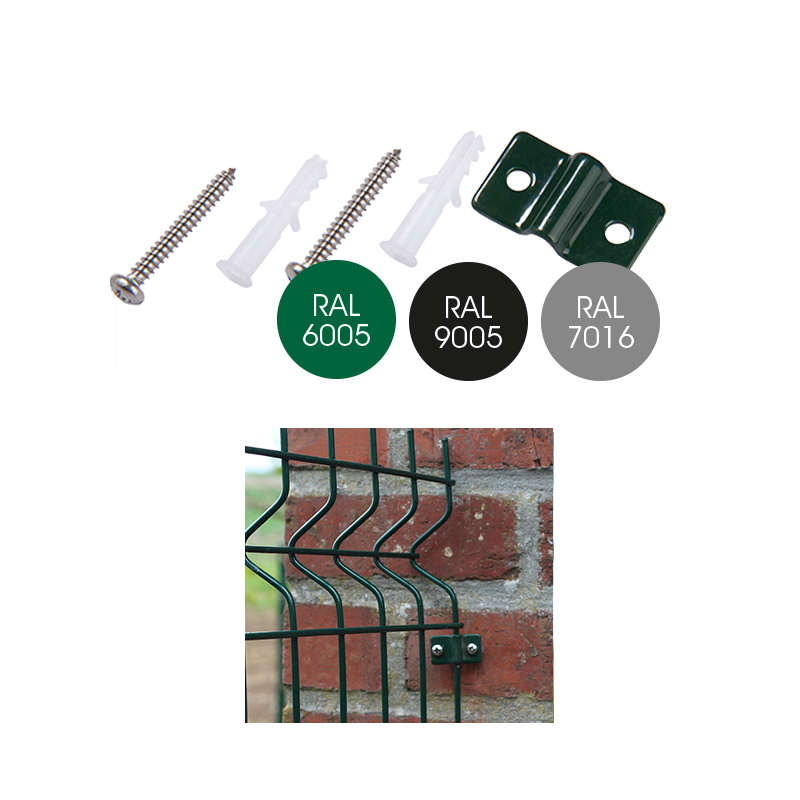 Attache mur pour panneau de treillis anthracite 4 pièces GIARDINO
