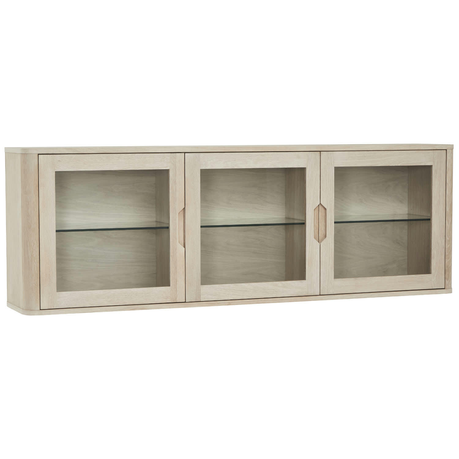 NYBORG - Armoire murale 3 portes en chêne massif clair