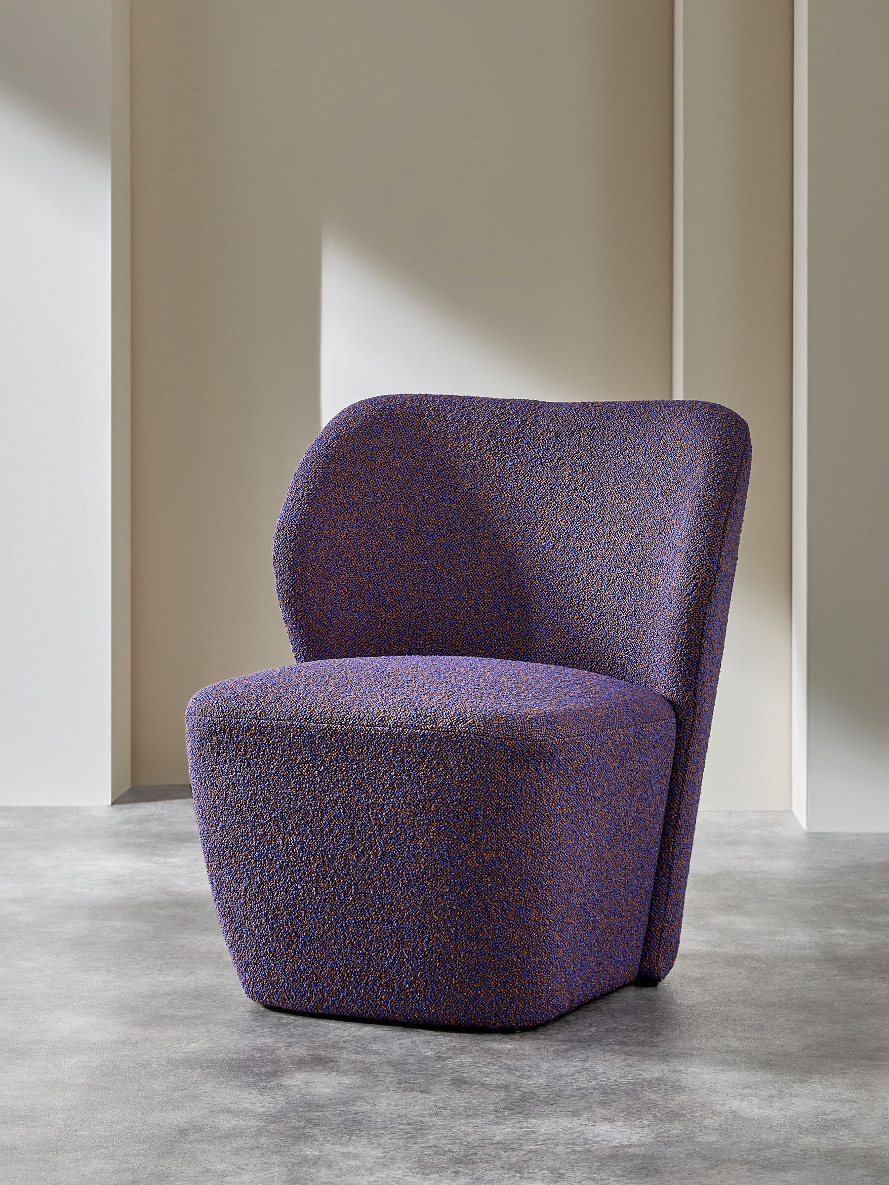 Topeka Accent Chair in Cobalt Blue Pax Boucle