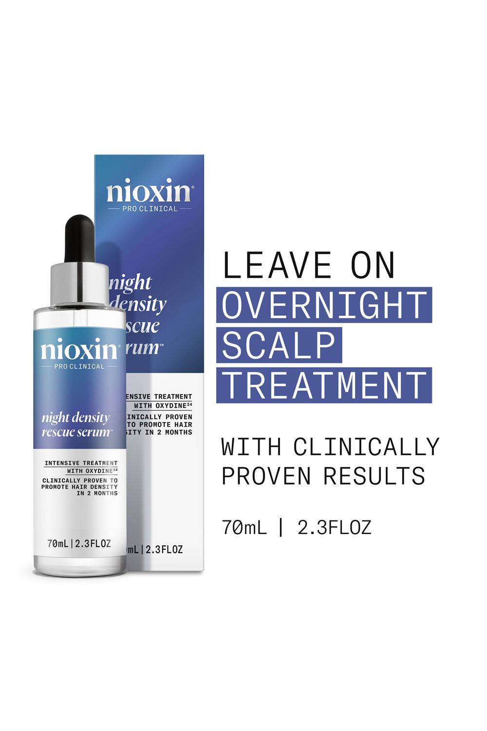 Nioxin Night Density Rescue Serum - Overnight Hair Thickening Serum, 70ml