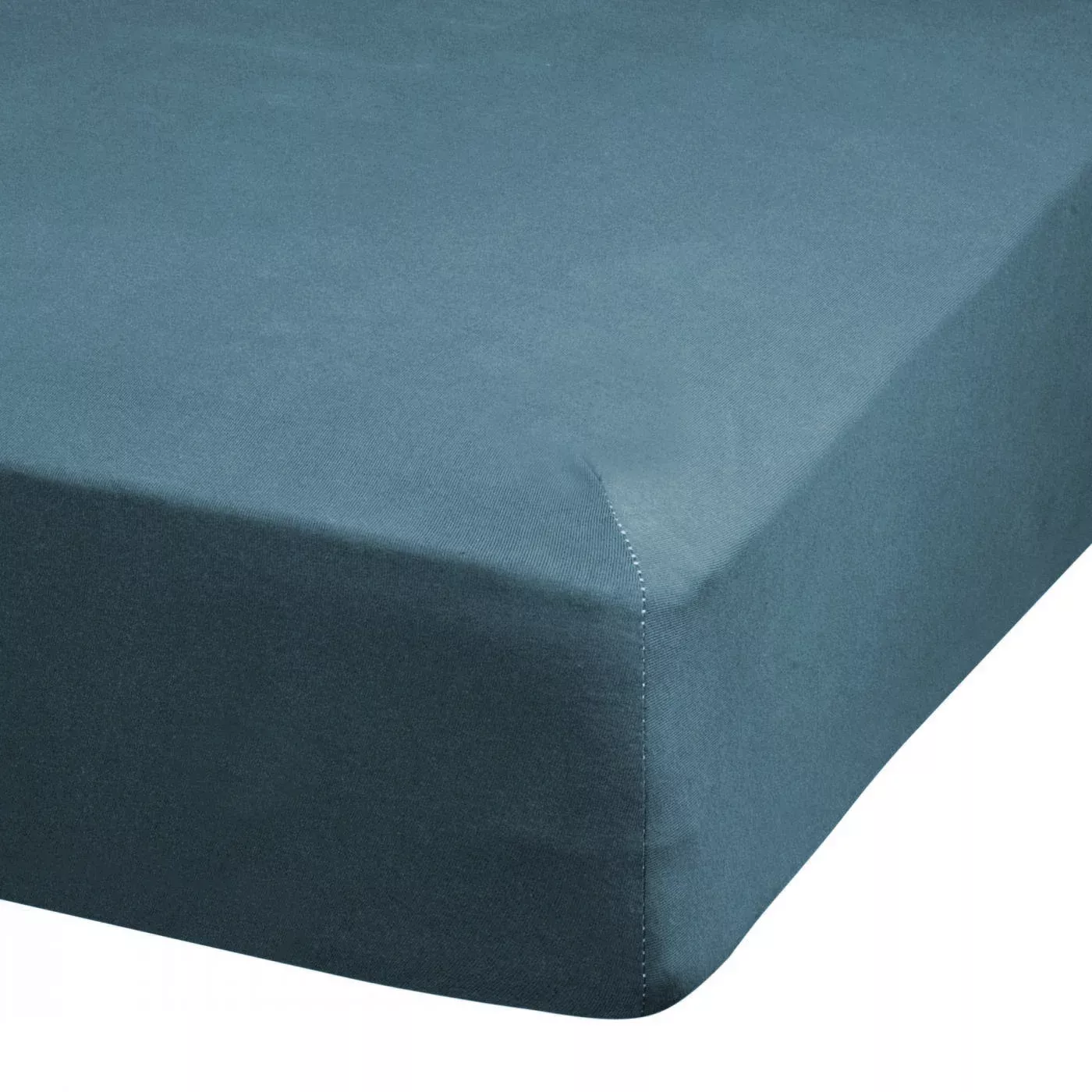 Prześcieradło jersey z gumką 140x200 cm z bawełny kolor ciemnoturkusowy 140 g/m2 ADELA