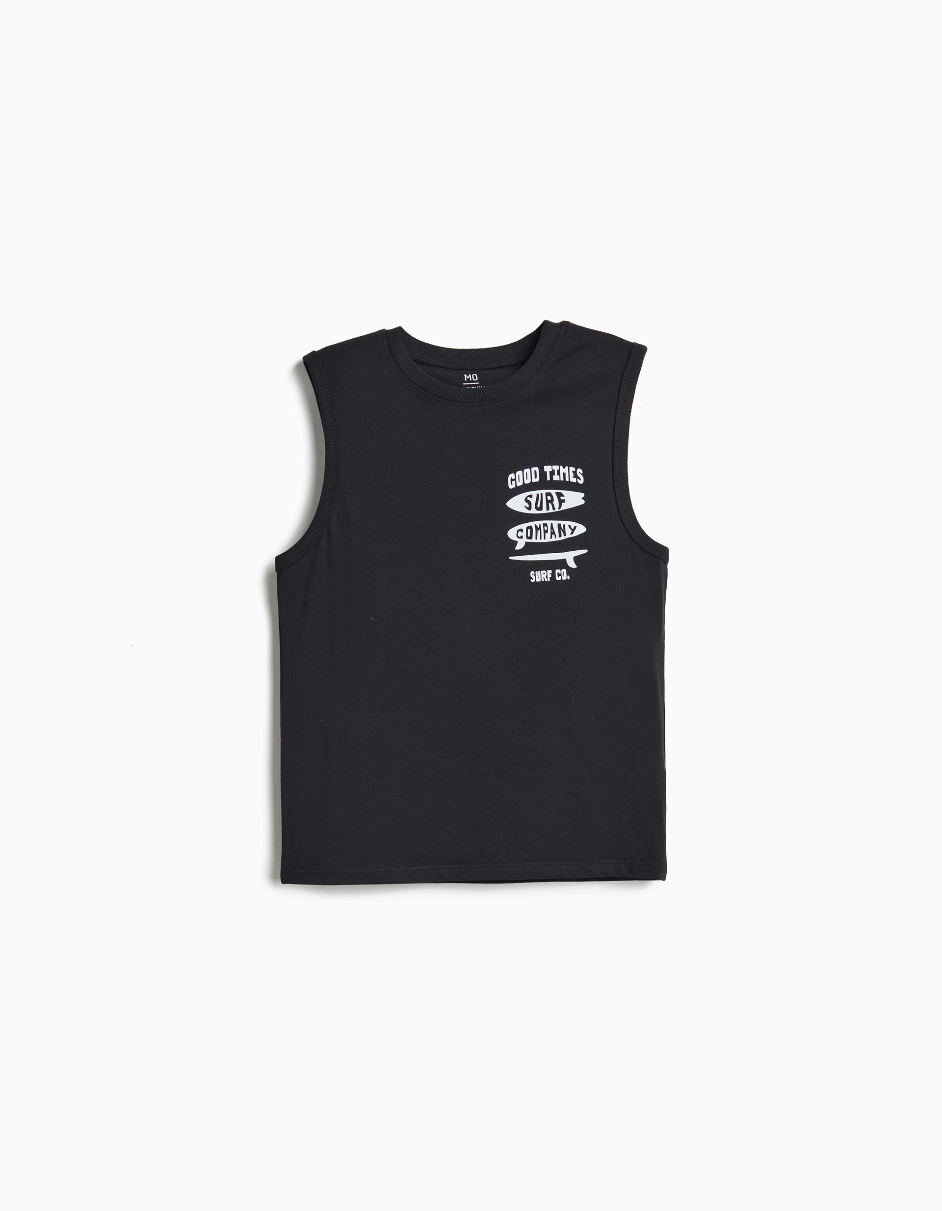 T-shirt Estampada, Menino, Preto