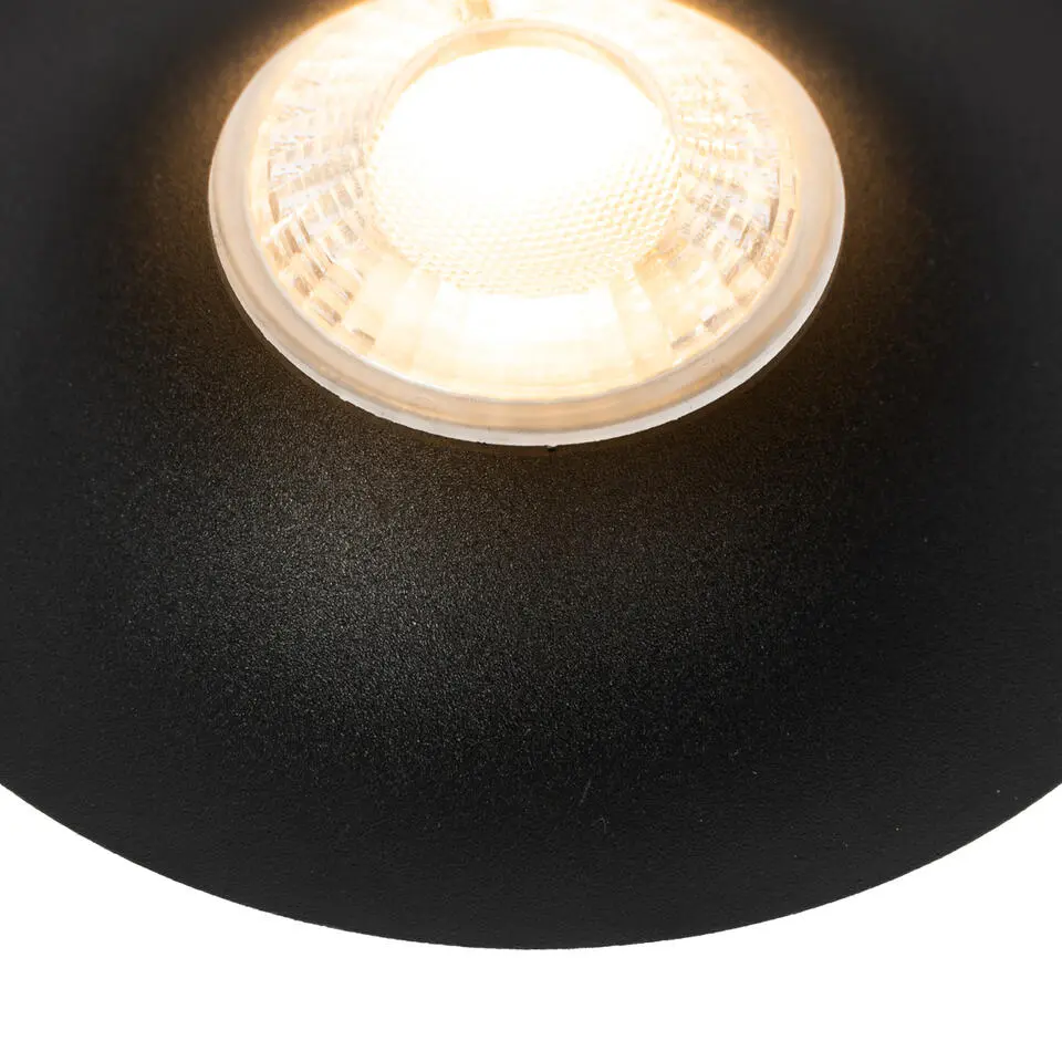 Qazqa inbouwspot gijs zwart gu10