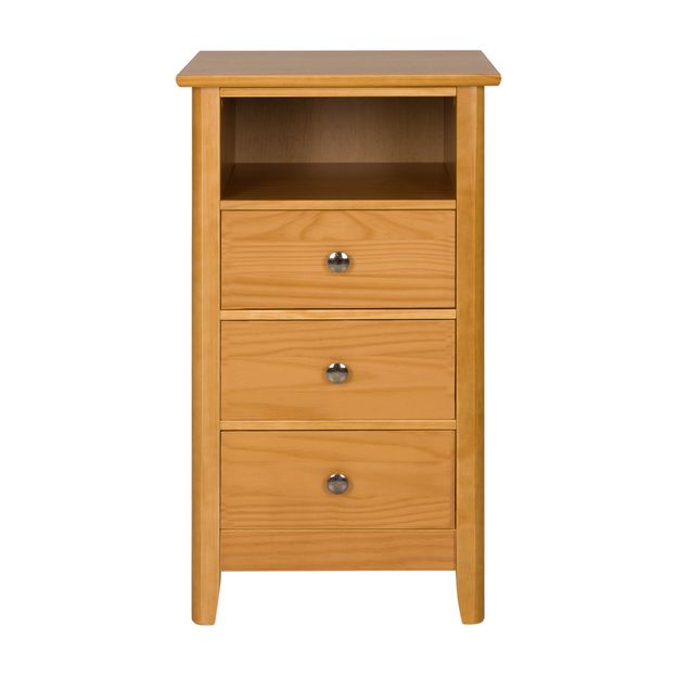MESA DE CABECEIRA ALTA 3 GAVETAS DEVON