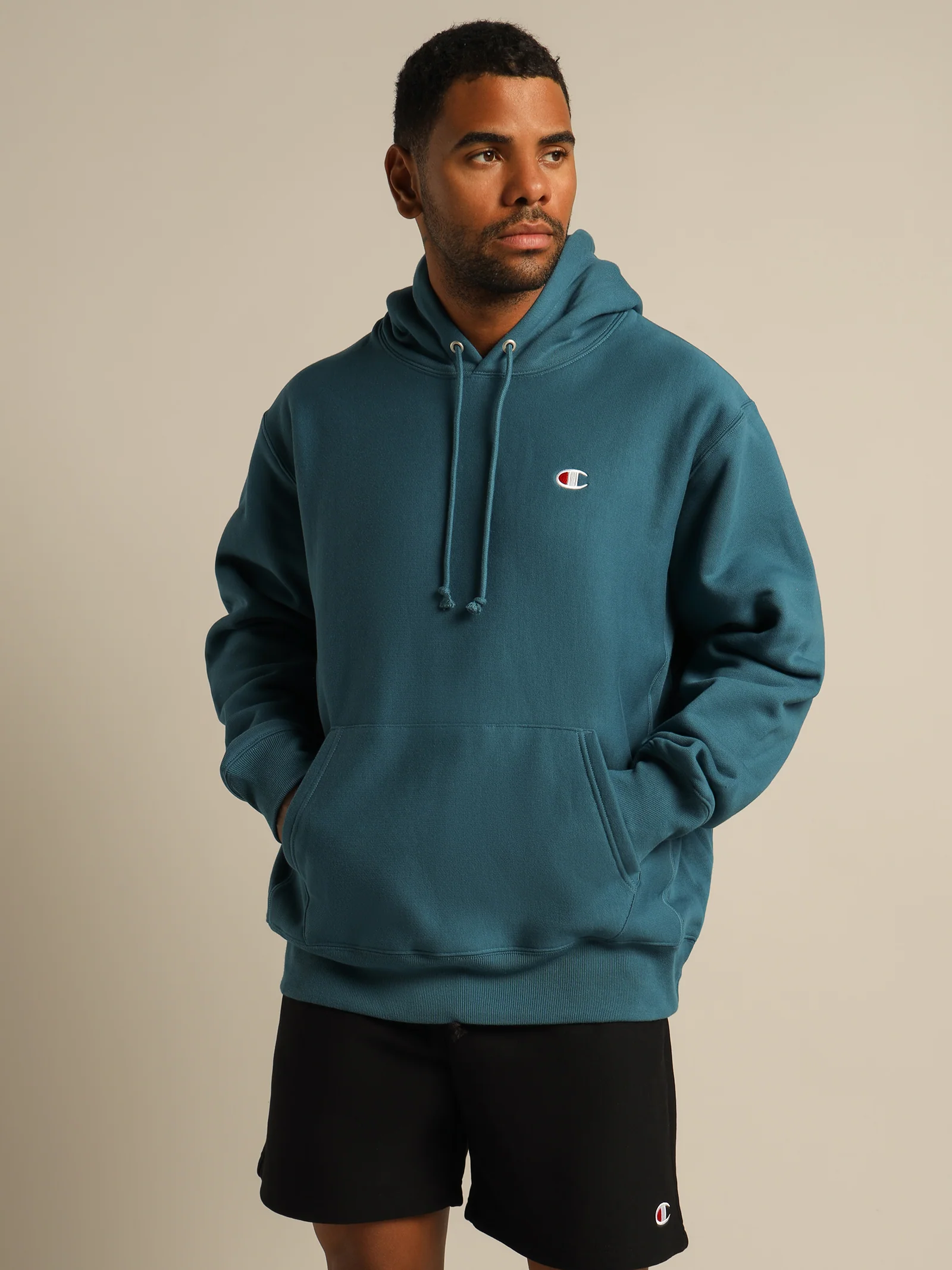 Reverse Weave Small C Hoodie